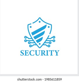 Modern Blue Security Logo Design