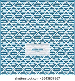 modern blue shape pattern with small rhombus ornaments