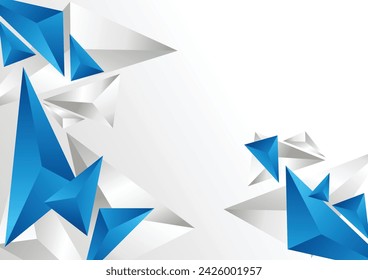 azul moderno con fondo de presentación plateado