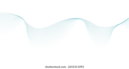 Ondas suaves azuis modernas na arte de fundo branca