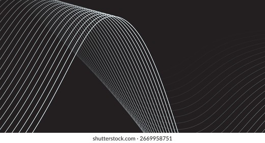 Modern blue smooth waves on white modern abstract simple design
