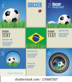 Modern blue soccer background