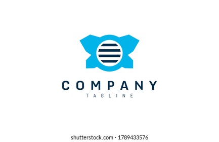 plantilla moderna de logotipo de foco azul para una marca de identidad empresarial