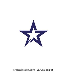 Diseño moderno de logotipo de estrella azul perfecto para la marca, íconos App e identidades visuales que necesitan un toque de elegancia y simplicidad para el éxito