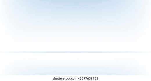 Modern blue studio room. Limbo light background. Abstract 3d backdrop for product presentation design