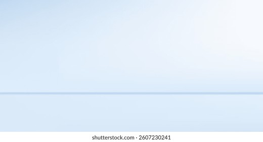 Modern blue studio room. Limbo light background. Abstract 3d backdrop for product presentation modern simple art background