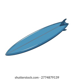 Modern blue surfboard with sleek design for ocean sports