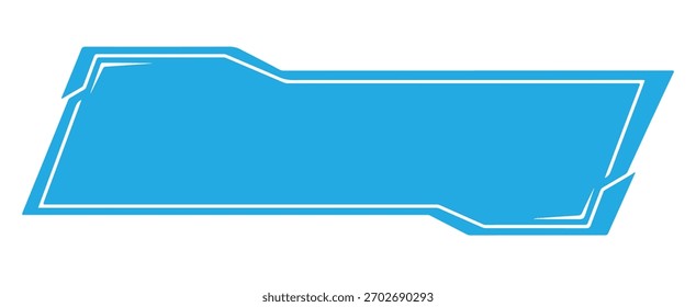 Moderna caja de texto azul aislada sobre fondo blanco, perfecta para llamadas, Anuncios o información destacada en diseños y presentaciones digitales