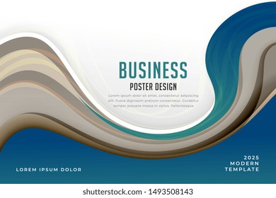 modern blue theme business presentation template design