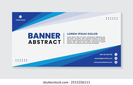 Triângulo azul moderno geométrico abstrato banner design fundo branco, moderno colorido design de cartão de visita