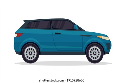 Modern Blue Urban Adventure Suv Vehicle Illustration