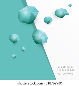modern blue vector banner with polygonal background design template