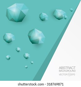 modern blue vector banner with polygonal background design template