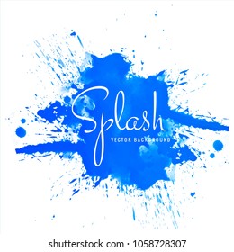 Modern blue watercolor splash background