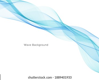 Modern blue wave abstract background
