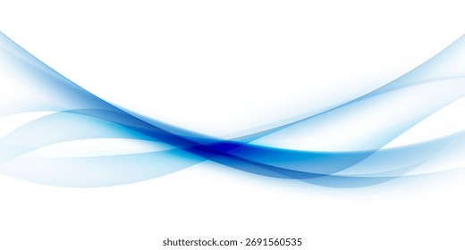 Modern blue wave abstract background design. Vector illustration.