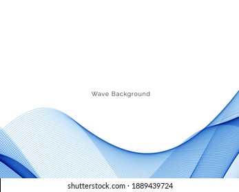 Modern blue wave abstract design vector background