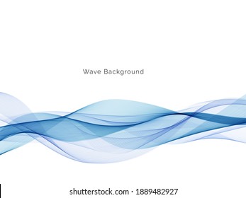 Modern blue wave abstract design background