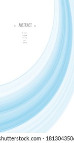 Modern blue wave abstract vertical background creative with watercolor