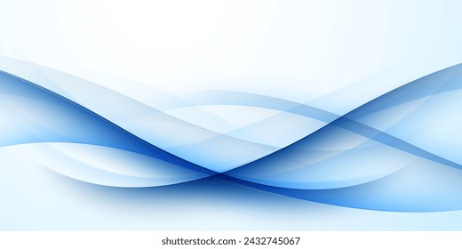 Modernes blaues Wellenhintergrund-Design, Vektor-Illustration