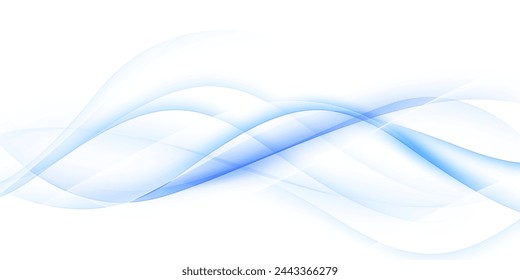 Modern blue wave background design, vector illustration