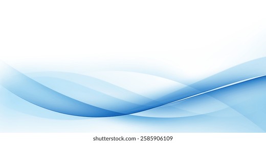 Modern blue wave background design, vector illustration