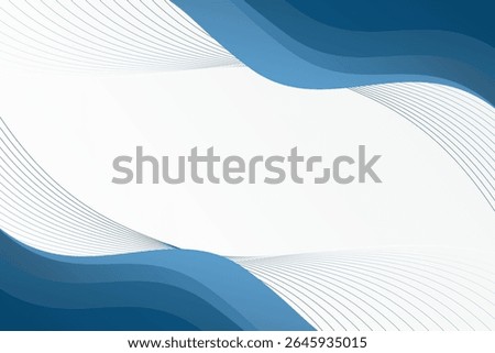 Modern blue wave background with dynamic line pattern