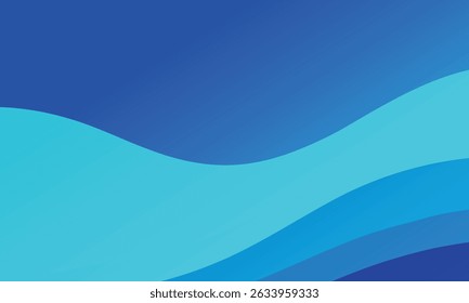 Modern Blue Wave Gradient Vector Background – Abstract Flow Design