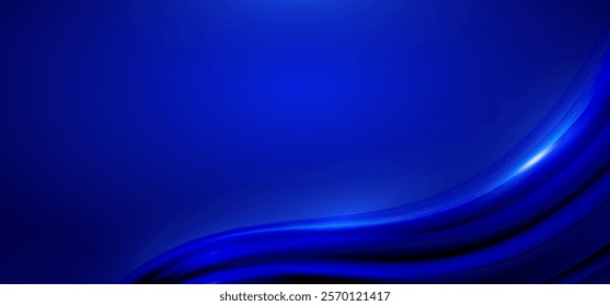 Modern Blue Wave Light Background. Vector Illustration.