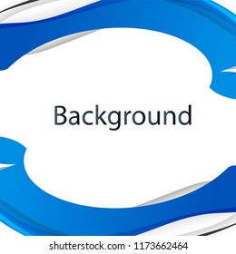 Modern Blue Wave White Background Vector Image
