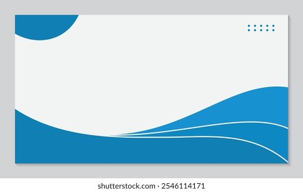 Modern blue waves abstract design white background, vector abstract business card design template