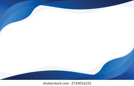 Fondo ondulado azul moderno del Anuncio de la Plantilla del negocio del espacio de la copia del borde del marco