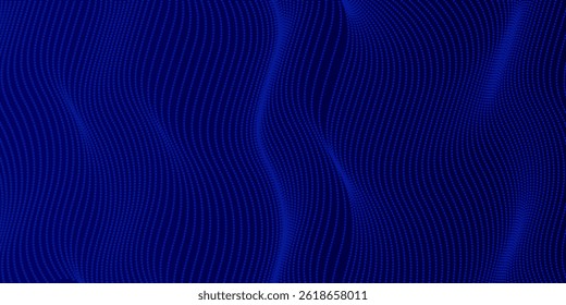 Modern blue wavy halftone background. Dot pop art sport style vector simple modern design abstract