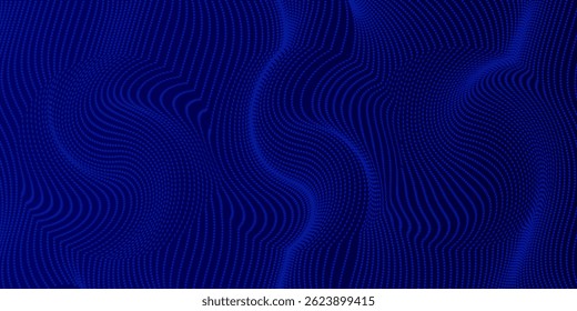 Modern blue wavy halftone background. Dot pop art sport style vector simple modern design abstract