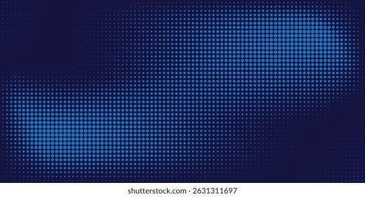 Modern blue wavy halftone background. Dot pop art sport style vector simple modern design abstract