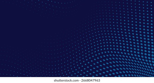 Fondo ondulado azul moderno del semitono. Dot pop art arte deportivo moderno abstracto