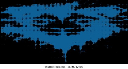 Fondo ondulado azul moderno del semitono. Dot pop art Vector de estilo deportivo simple diseño moderno abstracto. Eps10