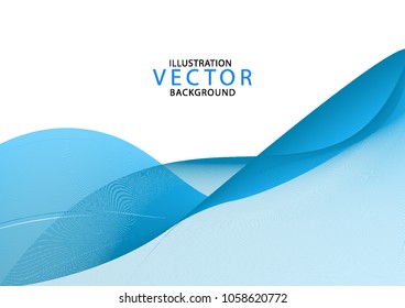 Modern Blue Wavy Vector Background