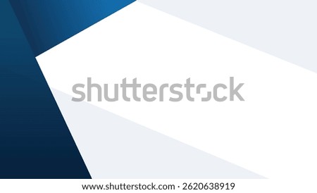 Modern blue and white abstract background with geometric shapes and copy space. Vector illustration