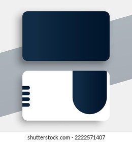 Modern blue and white business card design template