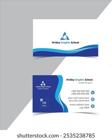 Modern Blue and White Business Card Design Fresh, Clean Aesthetic for Professional Branding