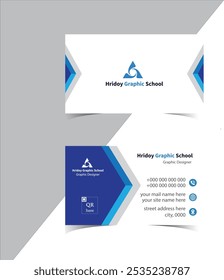 Modern Blue and White Business Card Design Fresh, Clean Aesthetic for Professional Branding