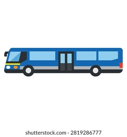 Modern blue and white double decker bus isolated on plain white backdrop
