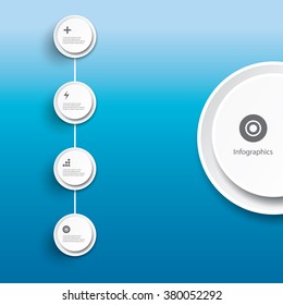 modern blue and white infographics timeline Design template. 