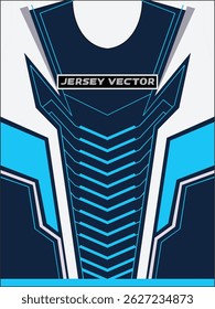 Modern Blue and White Jersey Template for Sports Teams