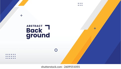 Modern blue yellow abstract presentation background with business corporate concept for design template