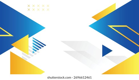 Fundo amarelo azul moderno. tecnologia de fundo vetor abstrato gráfico futurista, com espaço de texto para cartaz, banner, slide, capa, apresentação.