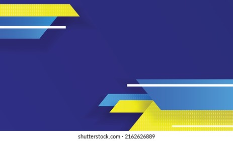 Modern blue and yellow geometric background. Vector illustration