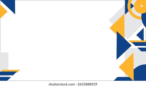 Fundo abstrato moderno triângulo azul e amarelo.