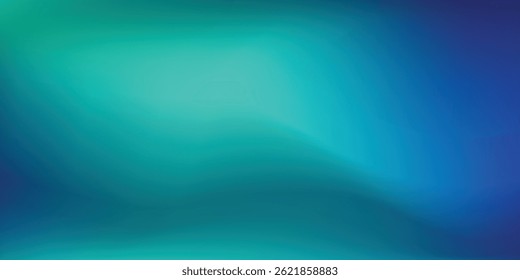 Moderne blau-grüne Farbverlauf Studio Zimmer abstrakte Hintergrund Muster Wände und Boden reflektieren Neon Lichter dunkle Töne und fühlen sich einfach moderne Kunst